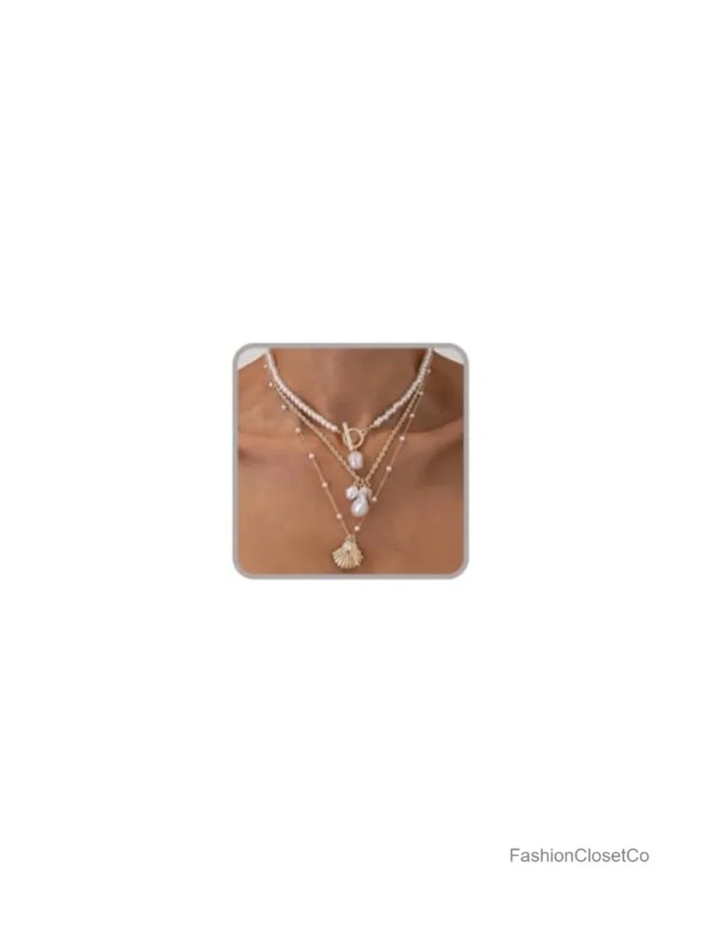 Seashell Necklace Beach Jewelry for Women Starfish Fish Boho Pearl Choker